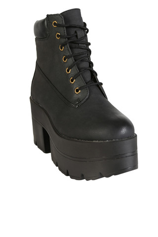 Platform Under Construction Boot - Black
