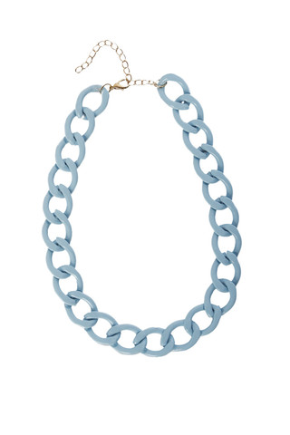 Thick Chain Necklace - Baby Blue