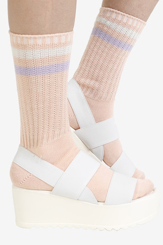 Pastel Stripe Socks - Strawberry