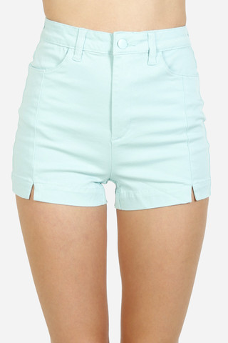 Blaine High Waist Shorts - Mint