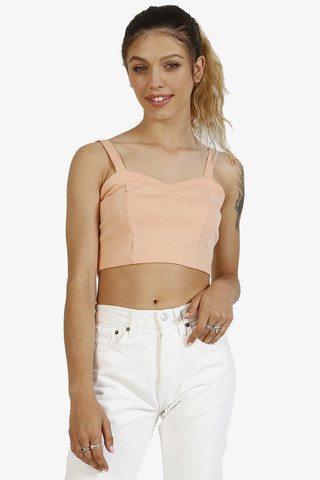 Logan Crop Top - Peach