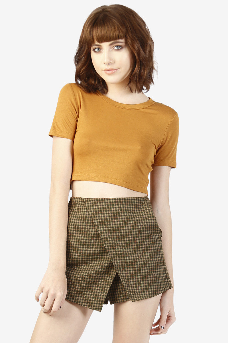 Carly Basic Crop - Mustard