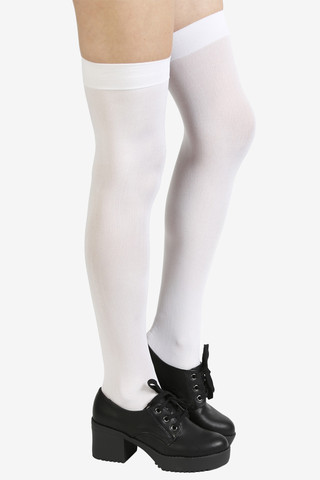 White Out Thigh Highs